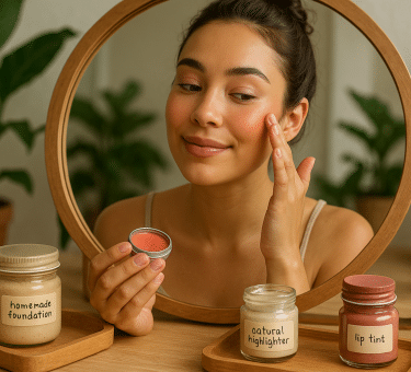 How to Create a Full Natural Makeup Look Using Only Homemade Products (DIY Guide)