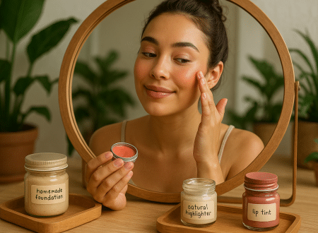 How to Create a Full Natural Makeup Look Using Only Homemade Products (DIY Guide)