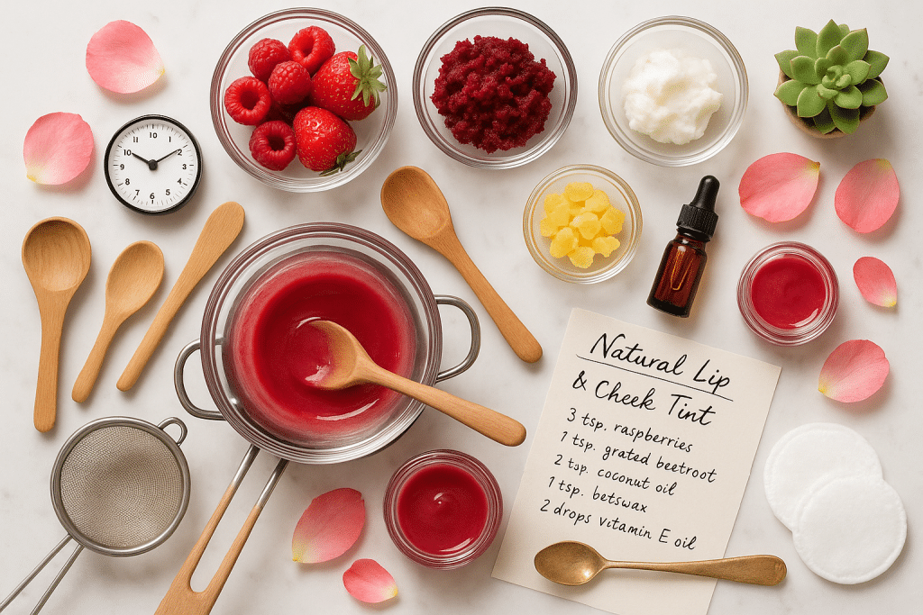 make your own all-natural lip & cheek tint in 10 minutes