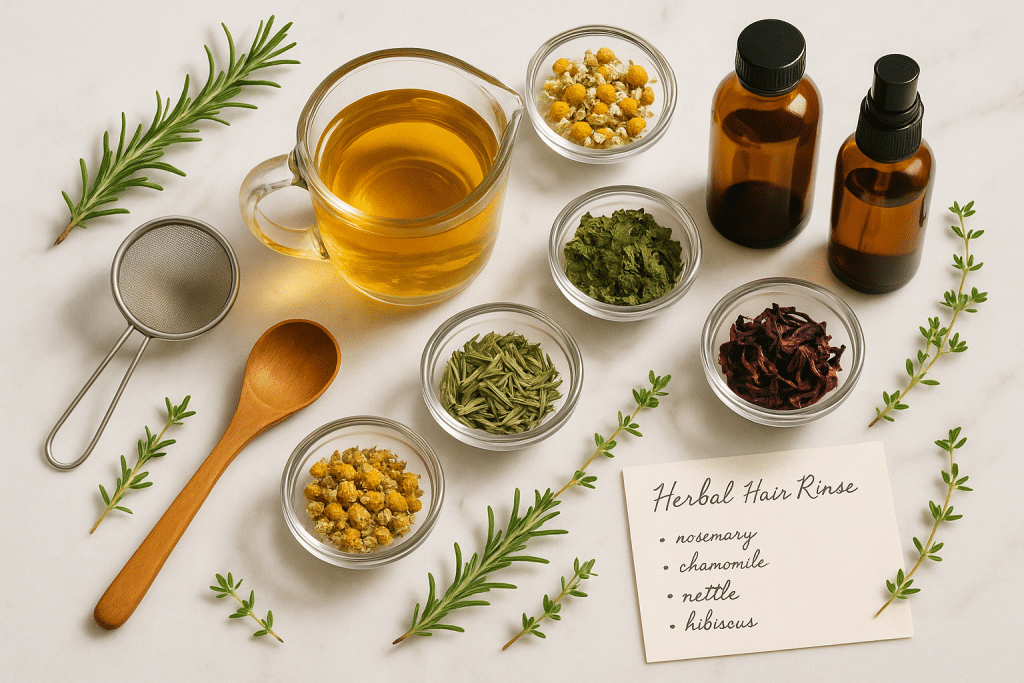 7 Simple Herbal Hair Rinse Recipes for Ultimate Strength and Shine
