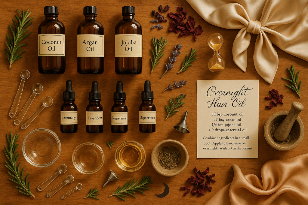 Overnight Hair Oil: 12 Powerful Recipes for Stronger, Shinier Hair
