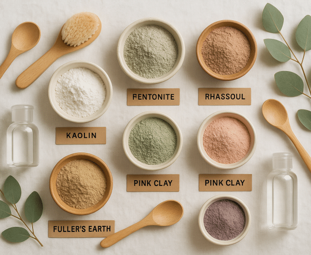 atural clays in skincare showing different clay types and benefits for revolutionary skin care results